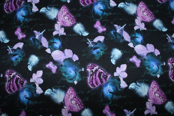 Jersey Schmetterlinge schwarz (10 cm)